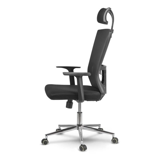 Otočná kancelárska stolička z mikrosieťoviny. Sofa Rimo. čierna – Obrázok 6