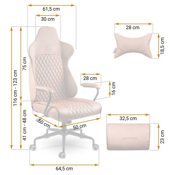 Kancelárske kreslo Sofotel Werona - hnedá - 2582 – Obrázok 10