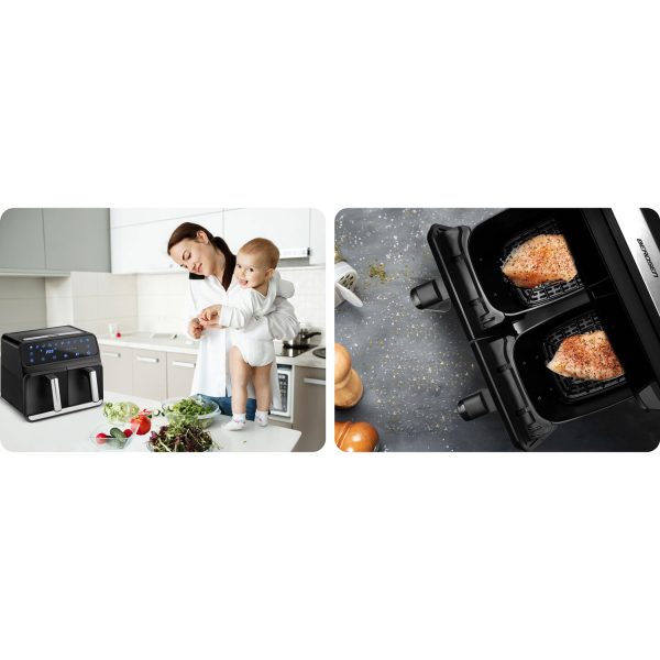 Beztuková fritéza BD-653. čierna a strieborná – Obrázok 6