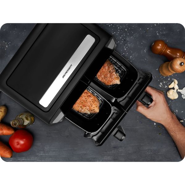 Beztuková fritéza BD-653. čierna a strieborná – Obrázok 9