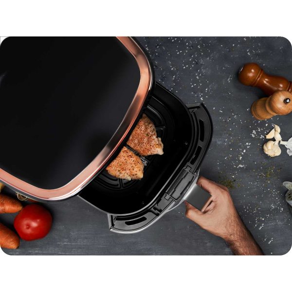 Beztuková fritéza BD-652. čierna a zlatá – Obrázok 7