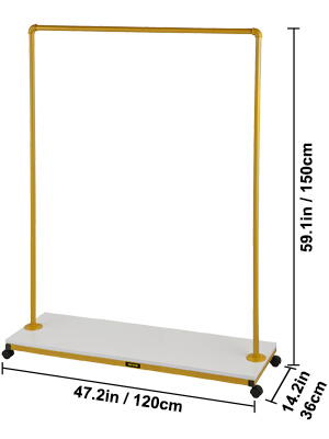 Kolieskový Stojan Na Oblečenie 120 X 36 X 160 Cm – Obrázok 2
