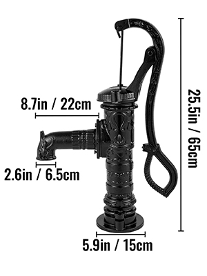 Ručná Vodná Pumpa Čierna (Vrchná Časť) – Obrázok 2