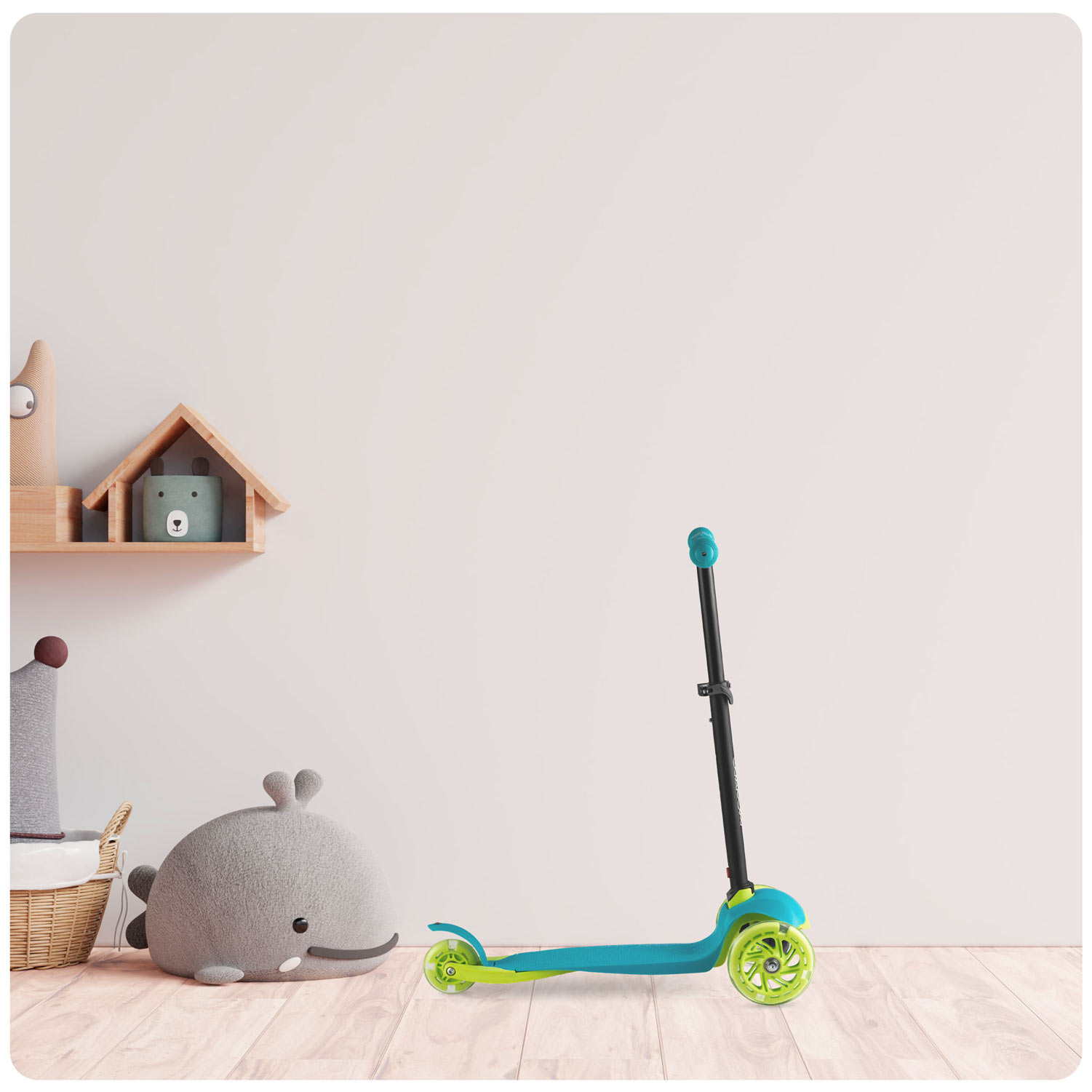 Trojkolesová kolobežka Ricokids Loco - tyrkysová – Obrázok 9