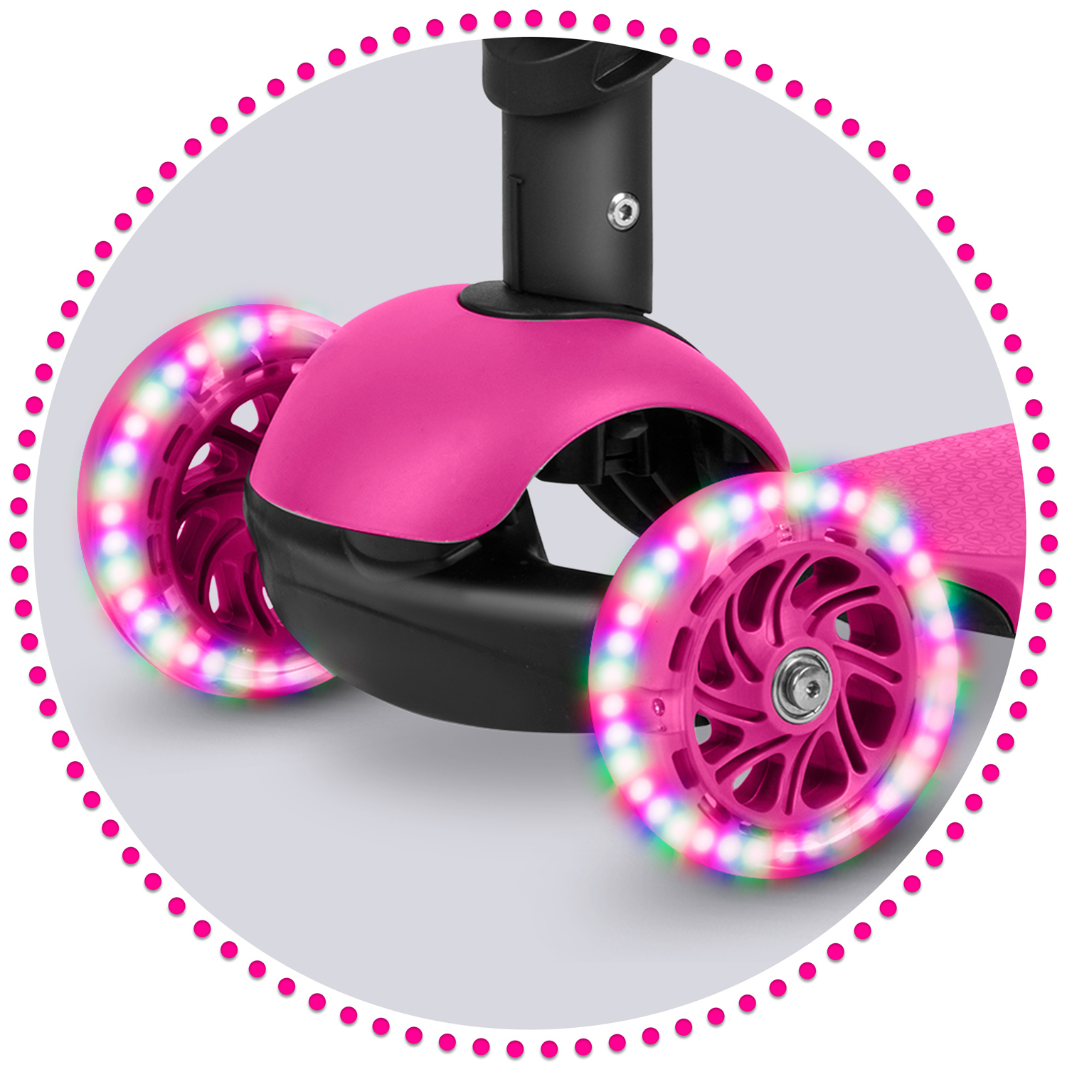Trojkolesová kolobežka Ricokids Buggy - ružová – Obrázok 10