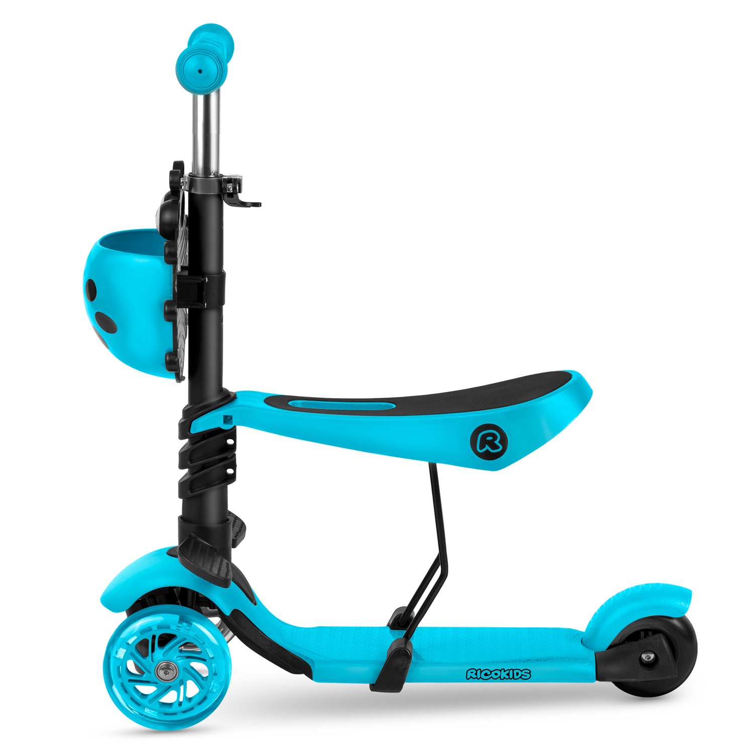 Trojkolesová kolobežka Ricokids Buggy - tyrkysová – Obrázok 4