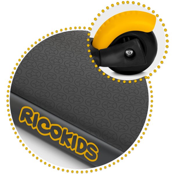 Trojkolesová kolobežka Ricokids Cubi - čierna a oranžová – Obrázok 9