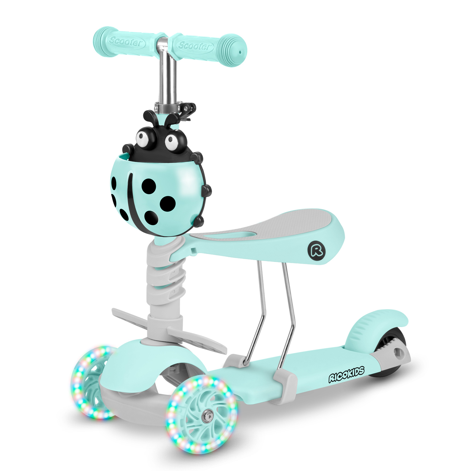 Ricokids Buggy trojkolesová kolobežka - mint – Obrázok 3