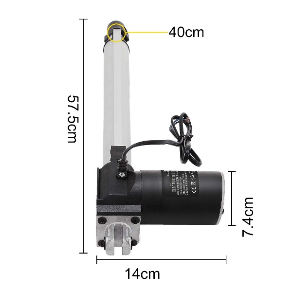 Lineárny Elektrický Aktuátor 12V, 400mm, 6000N – Obrázok 4