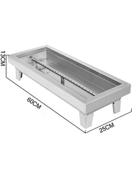 Plynové Ohnisko Z Nehrdzavejúcej Ocele (60 X 25 Cm) – Obrázok 2
