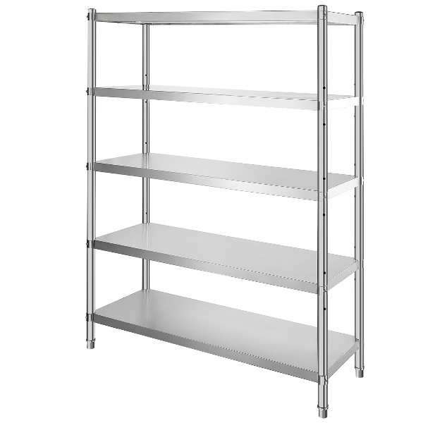 Nerezový 5 Poschodový Regál