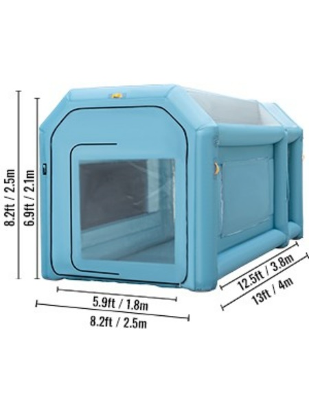 Nafukovací Stan Na Lakovanie S Dvoma Ventilátormi (4×2,5×2,5m) – Obrázok 3