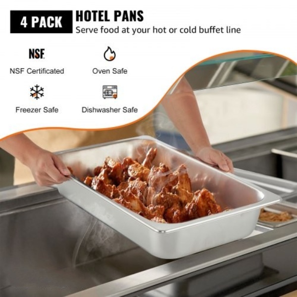 Sada 4 Nerezových Gastro Nádob 13L – Obrázok 3