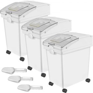 3 X 25L Nádoba Na Potraviny (Na Kolieskach)