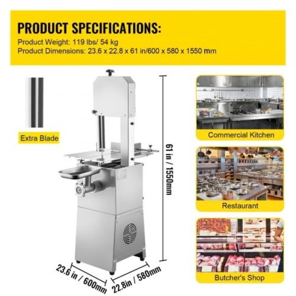 1100W Elektrický Mlynček Na Mäso A Pásová Píla Na Mäso V Jednom – Obrázok 2