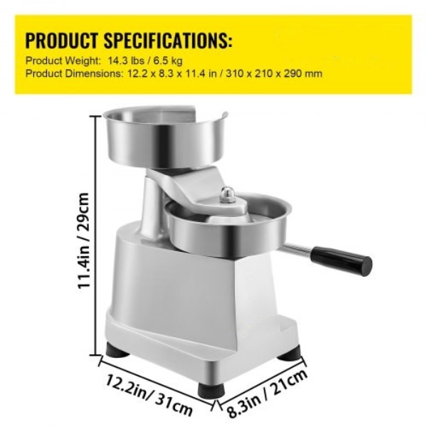 Nerezový Výrobník Hamburgerových Placiek 13cm – Obrázok 6