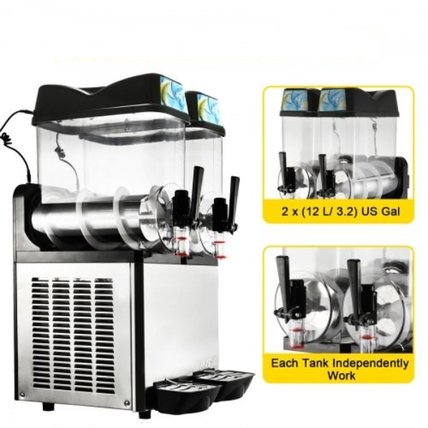 Výrobník Ľadovej Triešte S Dvoma Nádobami 2x12L 1600W – Obrázok 2