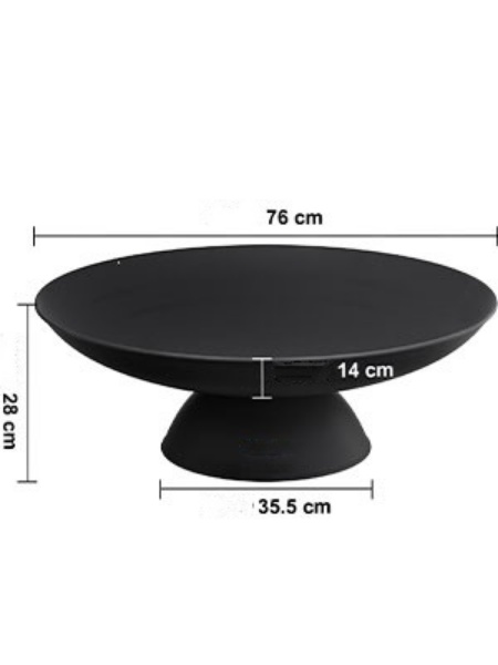 Ohnisková Misa Bez Rukovätí (76cm Čierna) – Obrázok 7