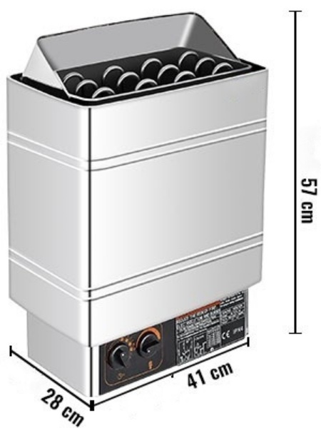Elektrický Ohrievač Do Sauny S Ovládačom 9kW 380V – Obrázok 6