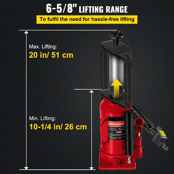 Hydraulický Zdvihák 20t Červený – Obrázok 4