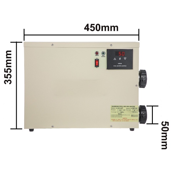 Elektrický Ohrievač Bazéna 9kW – Obrázok 3