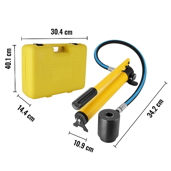 Hydraulický Dierovač Sada, 6 Nástavcov (10t) – Obrázok 2