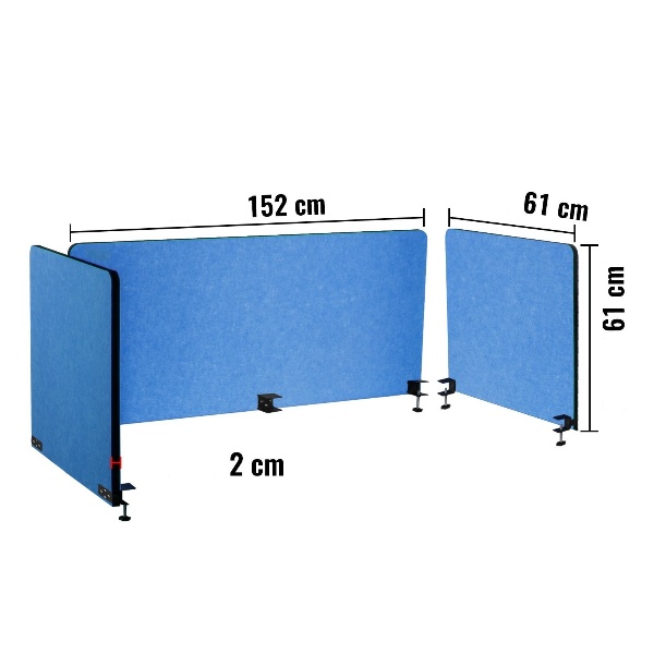 Stolový Oddeľovač 152 X 61 Cm (Modrý) – Obrázok 6