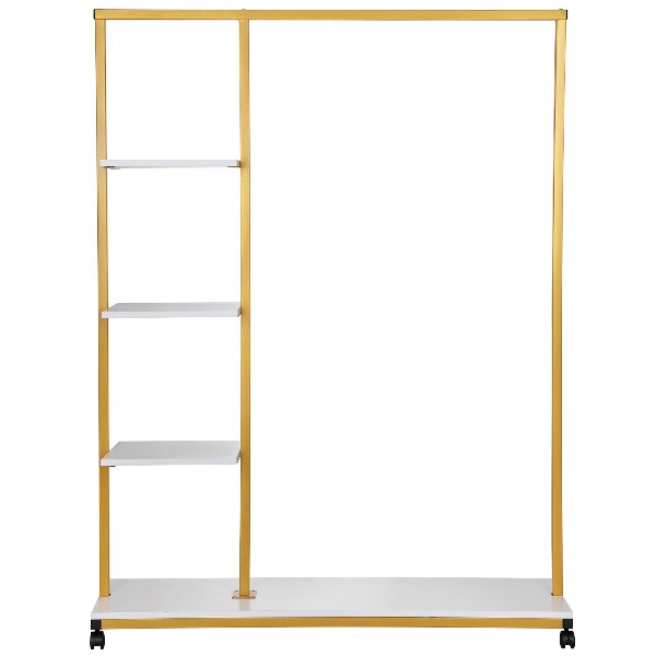 Kolieskový Stojan Na Oblečenie 100 X 36 X 150 Cm (S Poličkami) – Obrázok 2