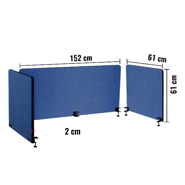 Stolový Oddeľovač 152 X 61 Cm (Tmavomodrý) – Obrázok 6