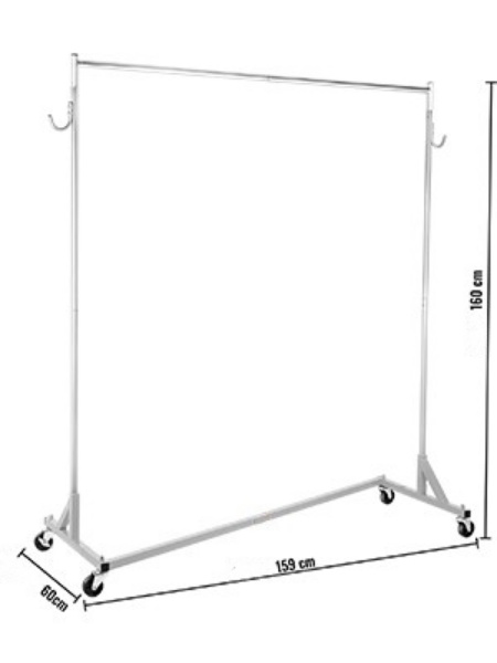 Stojan Na Oblečenie (160 X 160 Cm, Biely) – Obrázok 2