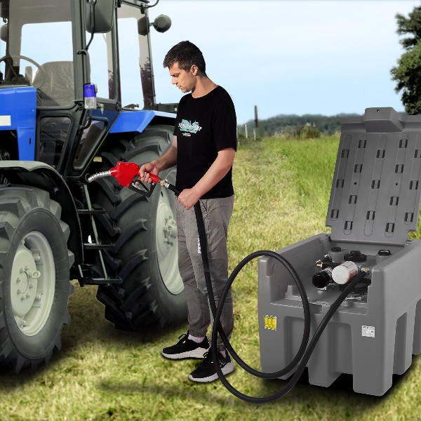 Prenosná Tankovacia Nádrž 220l (Sivá) – Obrázok 3