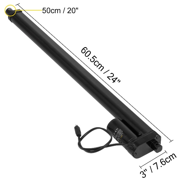 Lineárny Elektrický Aktuátor 12V, 508mm, 900N – Obrázok 5