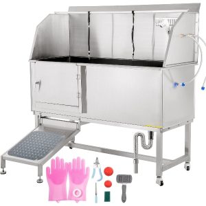 Vanička Pre Umývanie Psov 150cm (So Schodíkmi) (Ľavá)