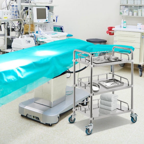 Laboratórny Vozík 3 Poschodový – Obrázok 6