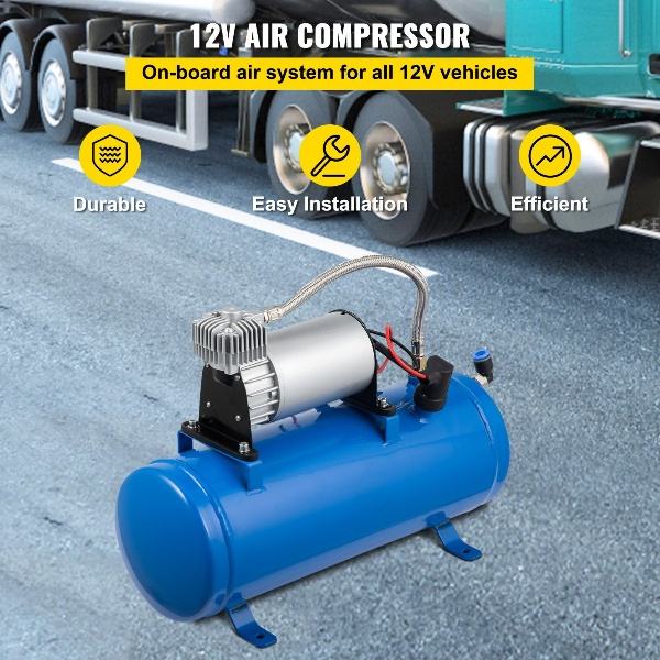 Kompresor Pre Vzduchové Klaksóny 12V 6L – Obrázok 3