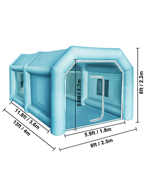 Nafukovací Stan Na Lakovanie S Dvoma Ventilátormi (4×2,5×2,2m) – Obrázok 2