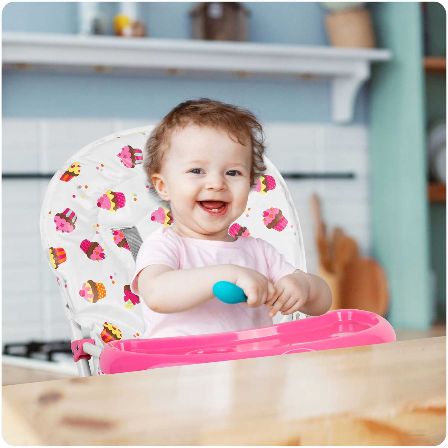 Stolička na kŕmenie Ricokids FANDO cupcakes so stolíkom – Obrázok 8
