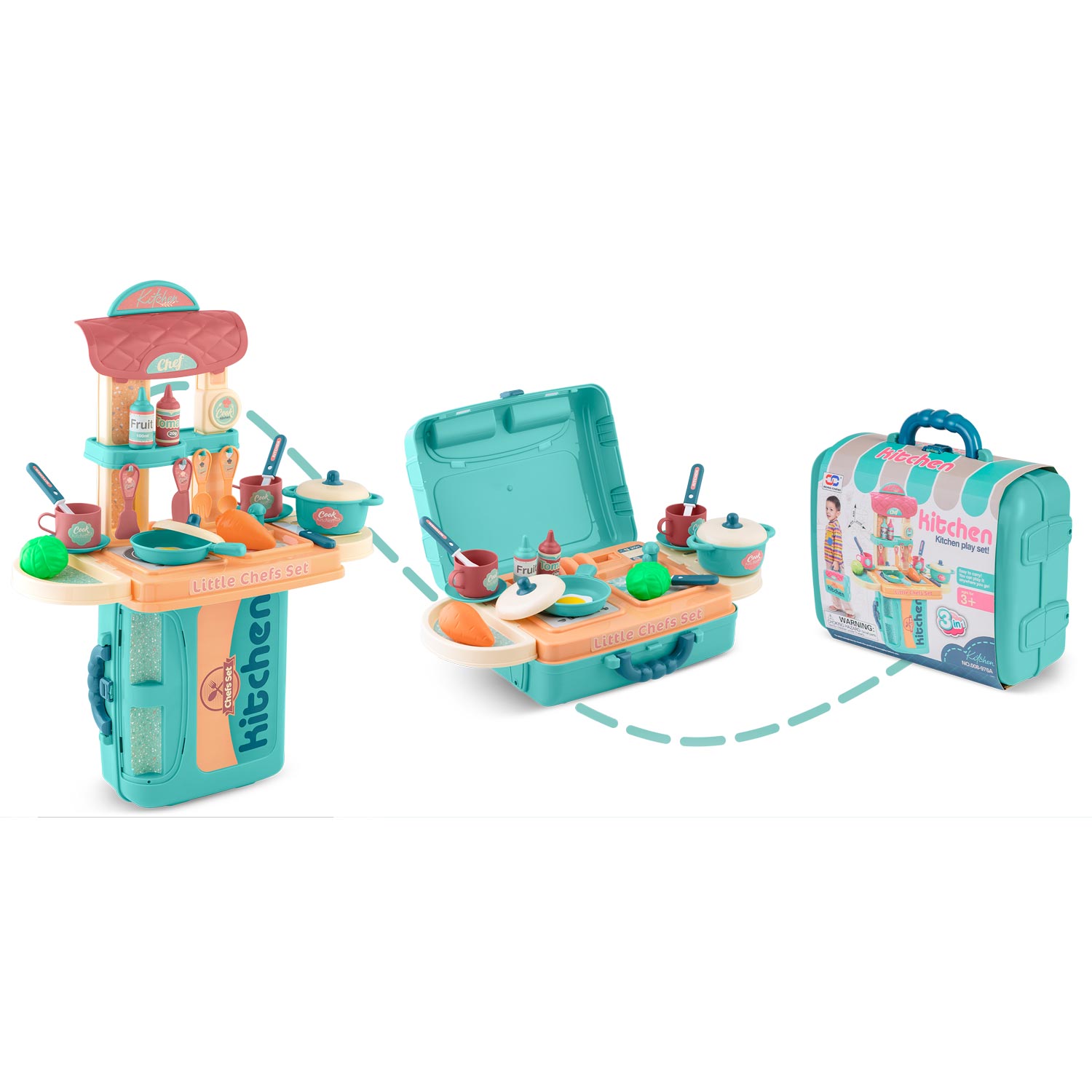 Ricokids 772901 detská kuchynka s kufríkom – Obrázok 5