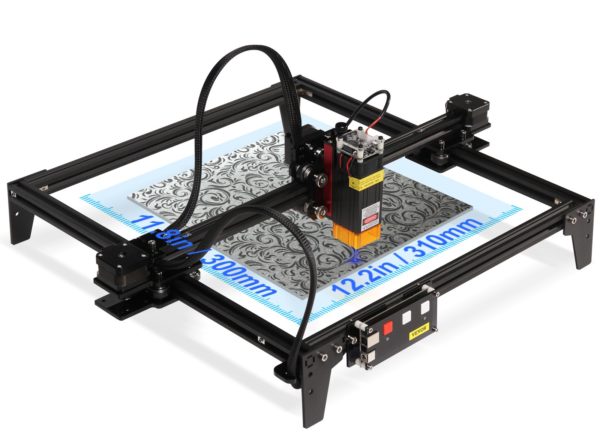Laserový Gravírovací Stroj 31 X 30 Cm Veľká Gravírovacia Plocha, Výkon Lasera 5,5 W