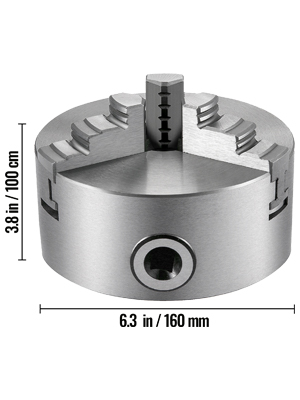 Skľučovadlo Na Sústruh, 3 Ramenné, 160mm – Obrázok 2