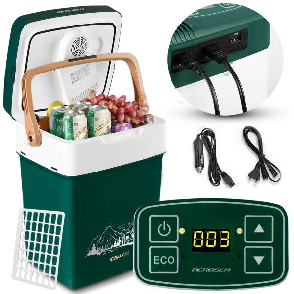 Turistická chladnička Berdsen Icemax 32 litrov ECO režim - zelená