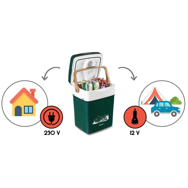 Turistická chladnička Berdsen Icemax 32 litrov ECO režim - zelená – Obrázok 9