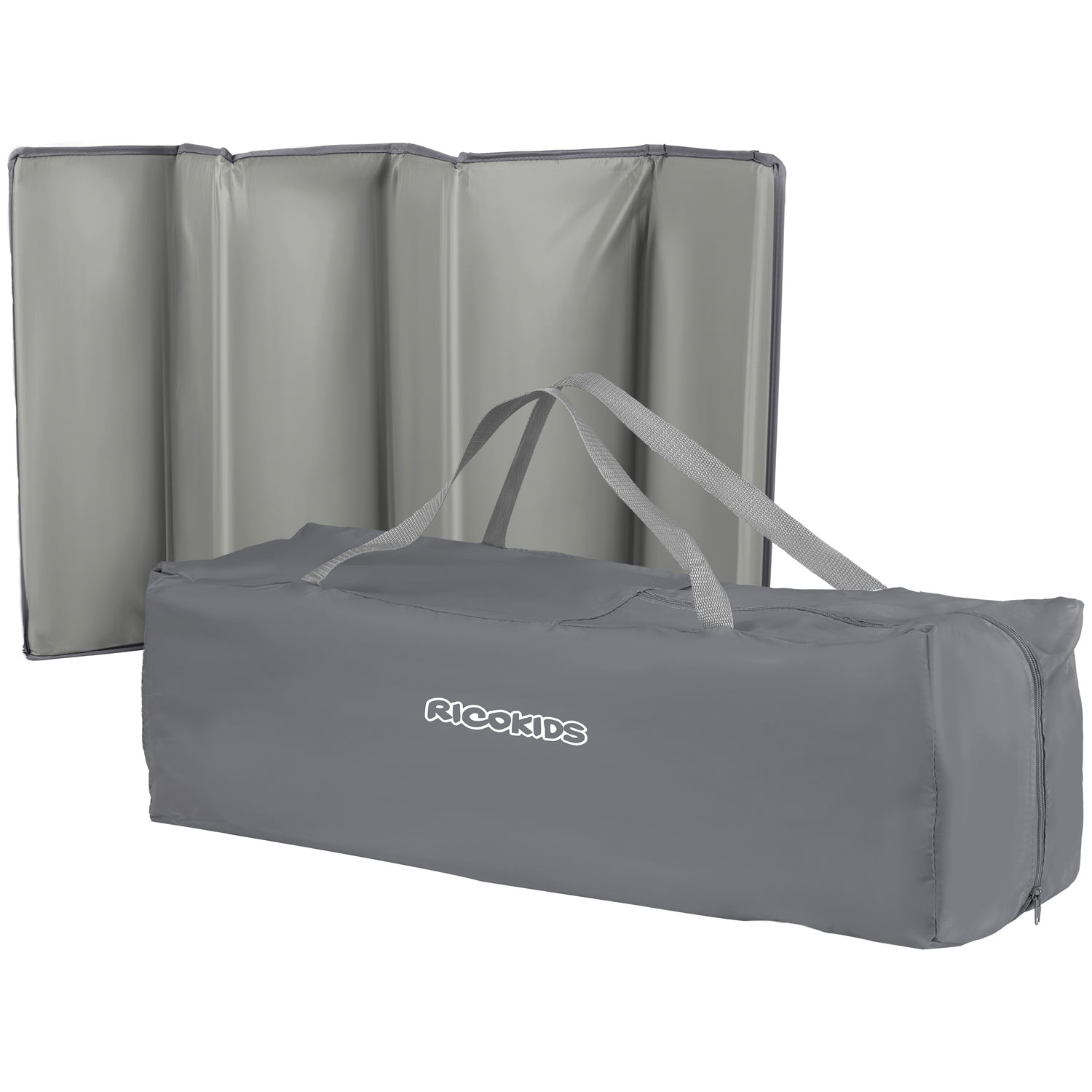 Cestovná postieľka + matrac + taška 125 x 65 x 78 cm RK-240 svetlosivá – Obrázok 10