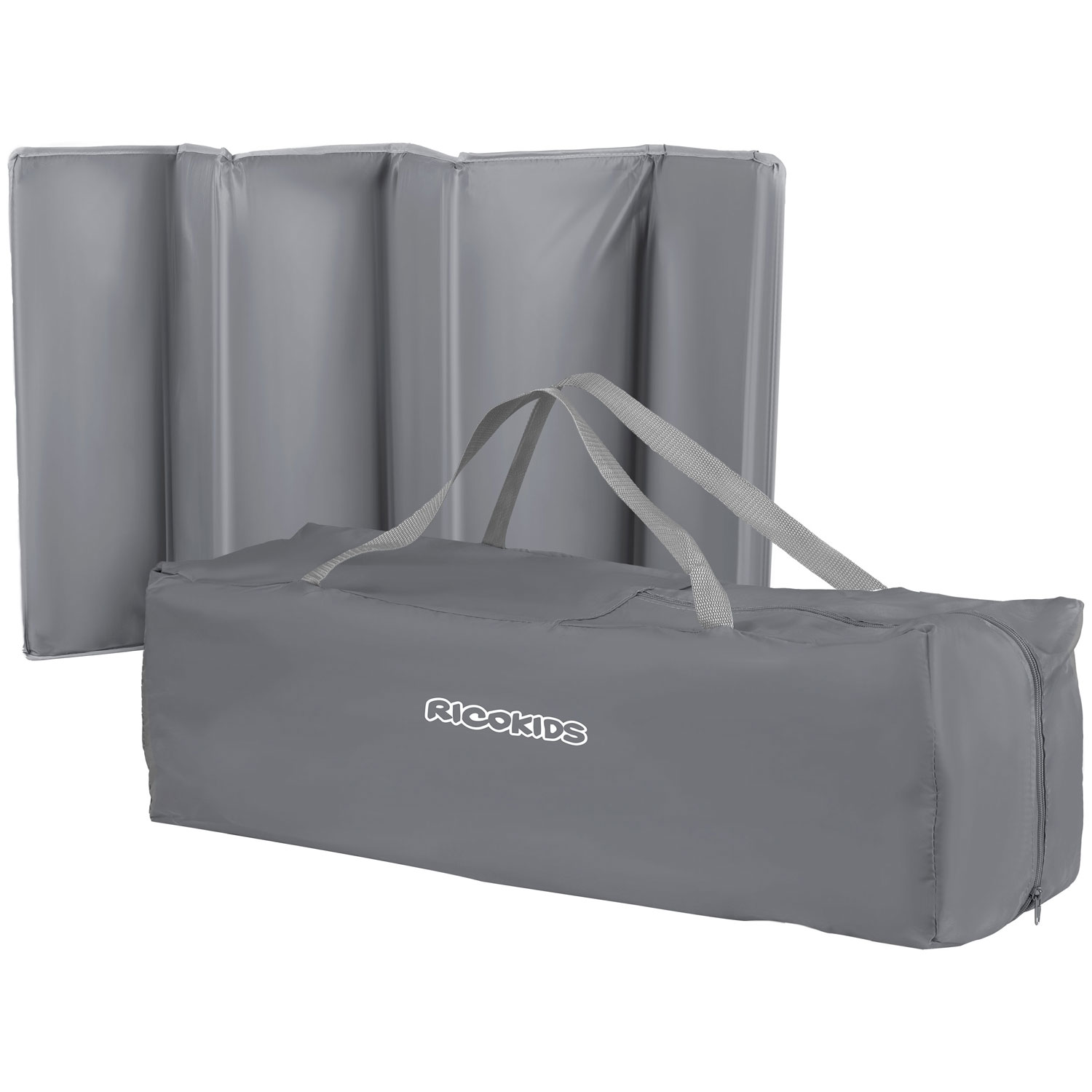 Cestovná postieľka + matrac + taška 125 x 65 x 78 cm RK-240 sivá – Obrázok 10