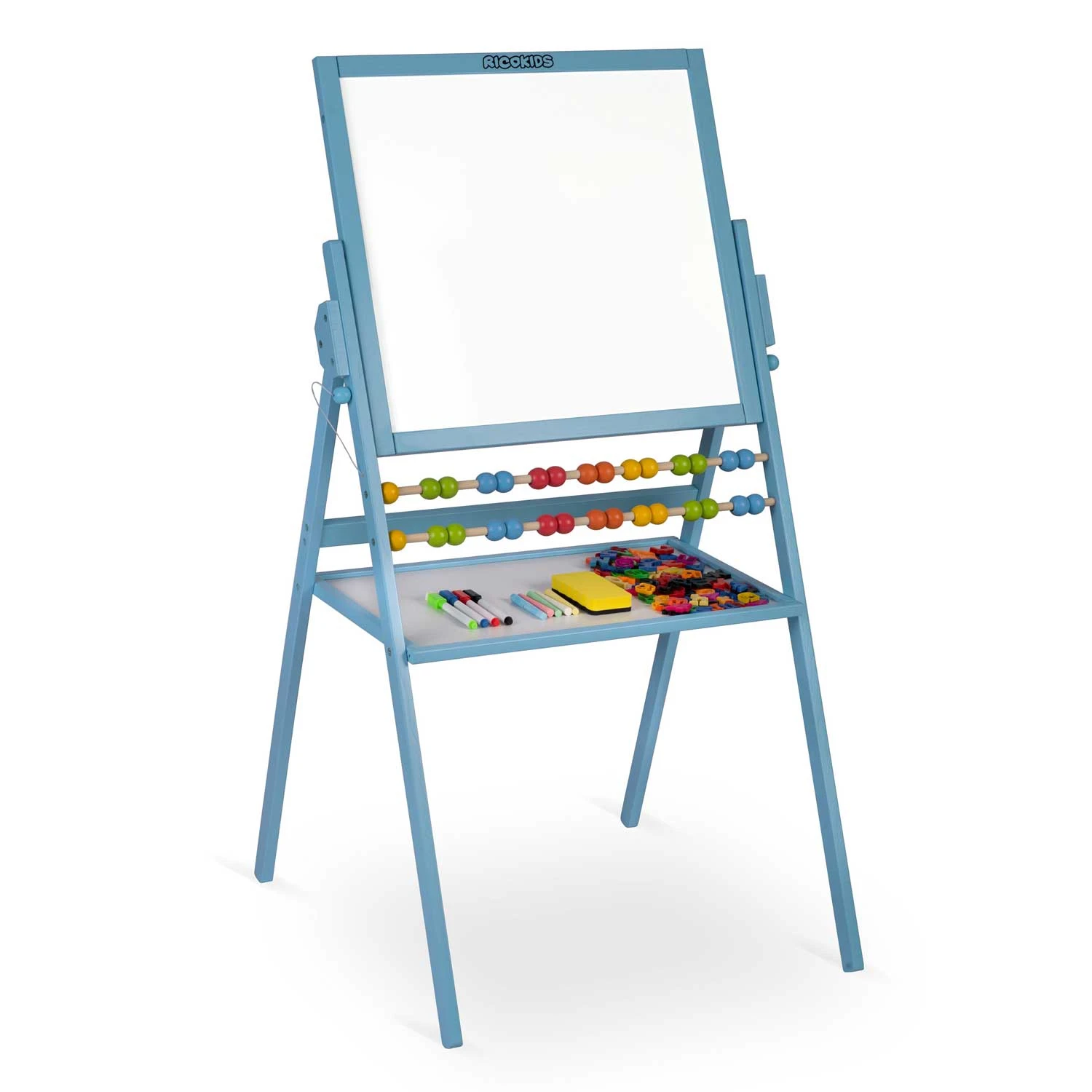 Magnetická otočná tabuľa Ricokids - modrá – Obrázok 5