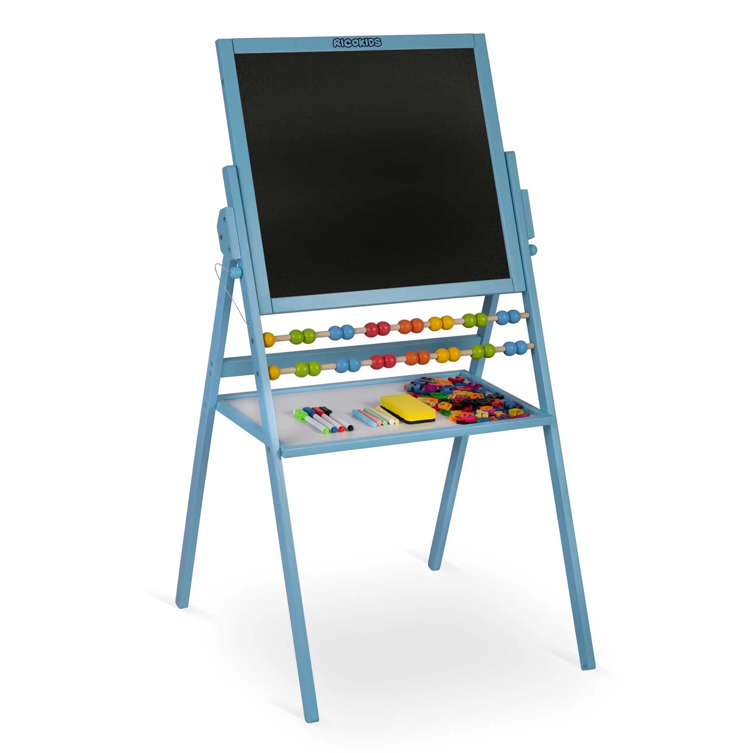 Magnetická otočná tabuľa Ricokids - modrá – Obrázok 6