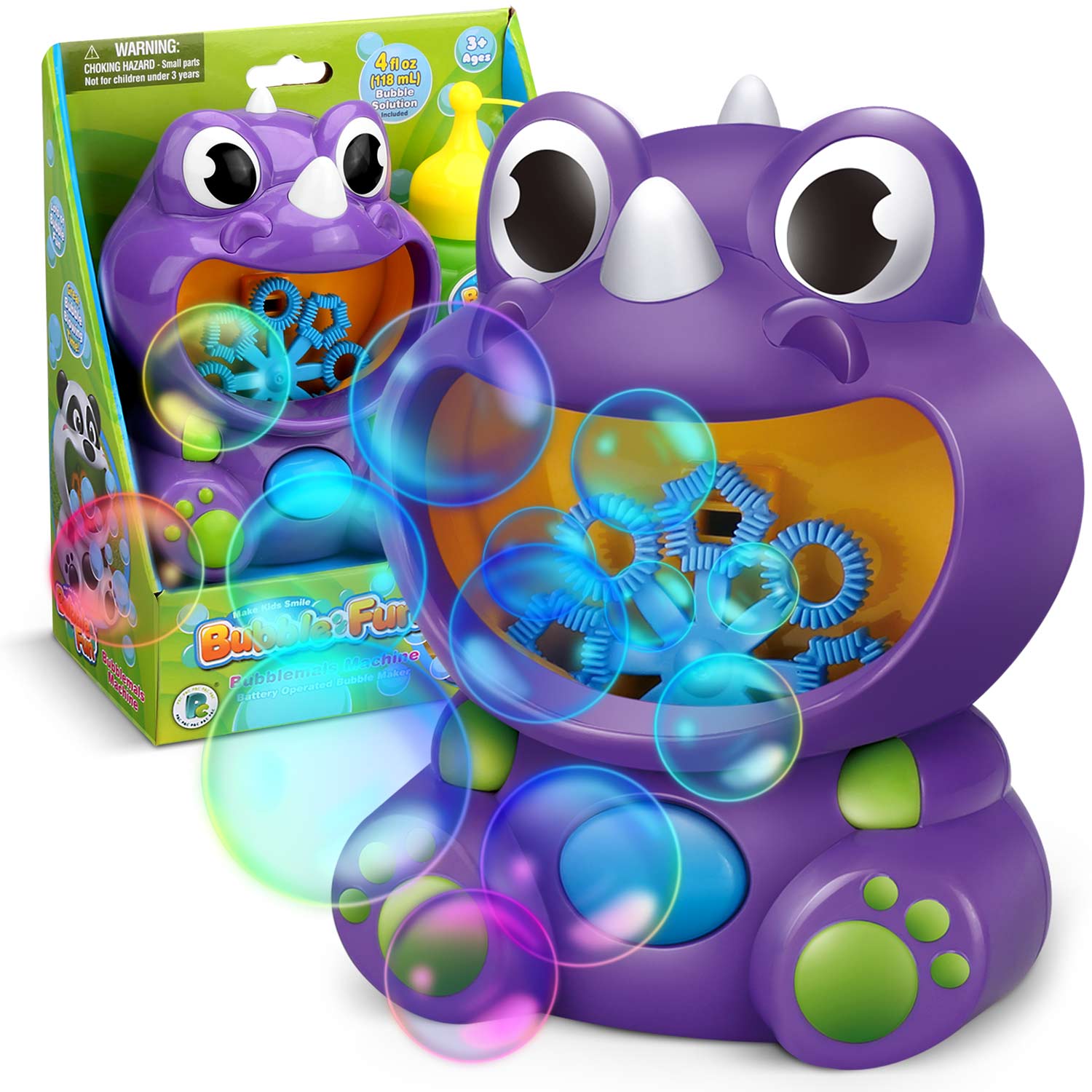 Stroj na bubliny s fialovým dinosaurom Ricokids RK-900