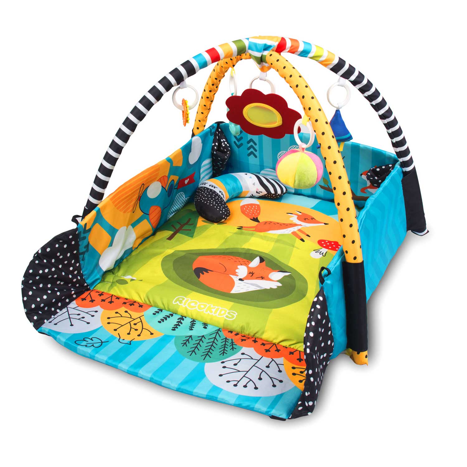 Interaktívna vzdelávacia podložka 110 x 100 cm Lisek Ricokids – Obrázok 2
