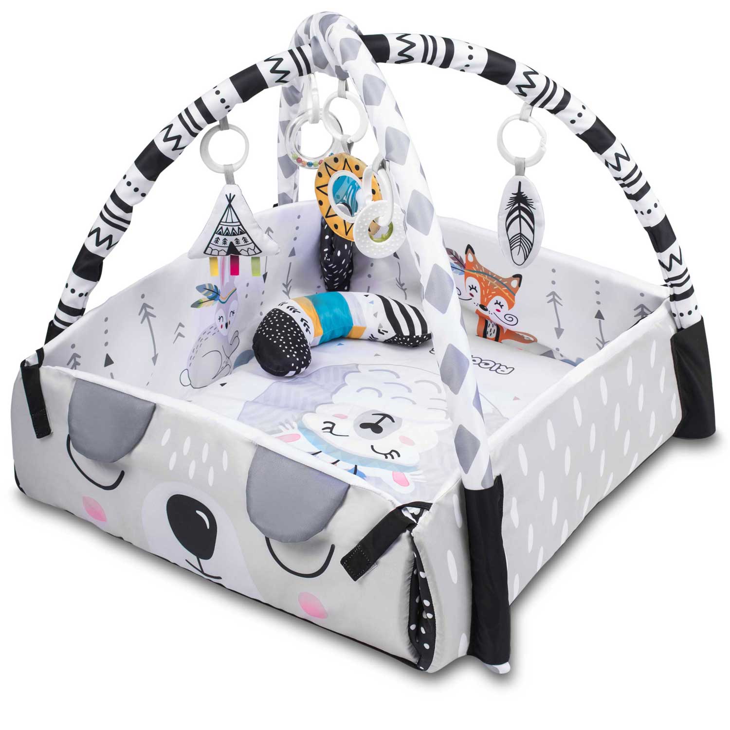 Interaktívna edukačná podložka 110 x 100 cm Boho Ricokids – Obrázok 2