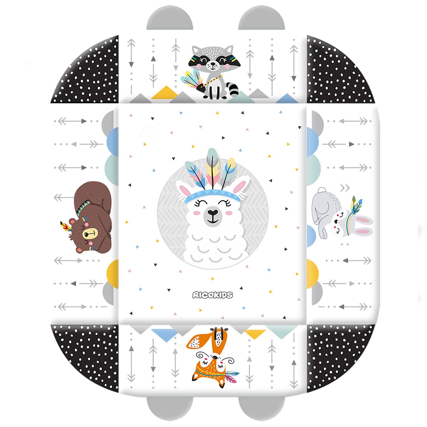Interaktívna edukačná podložka 110 x 100 cm Boho Ricokids – Obrázok 6